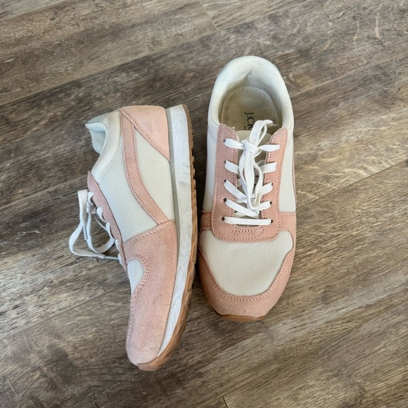 J Crew City Sneakers Leather upper poly lining Extra comfortable footbed - Pink - Picture 3 of 8